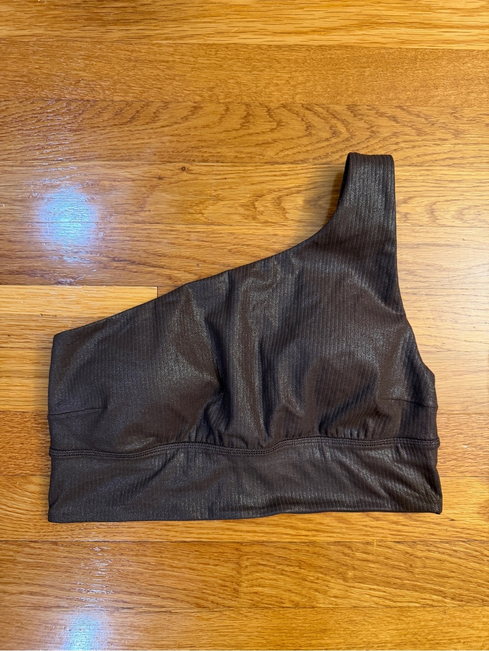 Lululemon Align Asymmetrical Ribbed Bra *Light C/D Cup Shine Espresso - Size 8